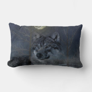 Coussin Rectangle Soirée Wolf Spirit Moon