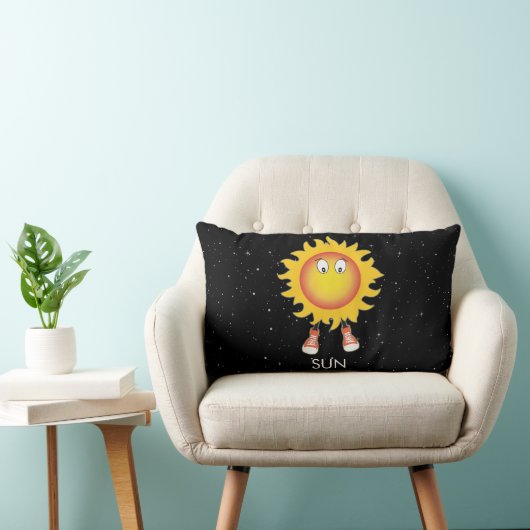Coussin Rectangle Soleil et étoiles dans l'espace (Chaise)