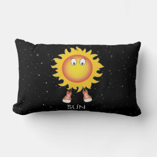 Coussin Rectangle Soleil et étoiles dans l'espace