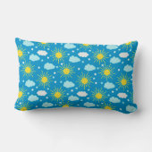 Coussin Rectangle Soleil heureux, nuages et étoiles (Verso)