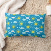 Coussin Rectangle Soleil heureux, nuages et étoiles (Couverture)