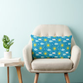 Coussin Rectangle Soleil heureux, nuages et étoiles (Chaise)
