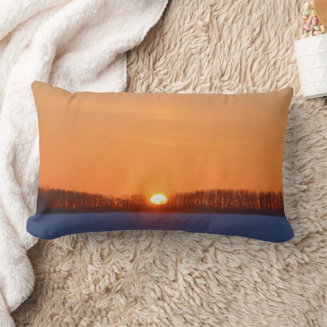 Coussin Rectangle Soleil sur prairie | Manitoba, Canada (Couverture)