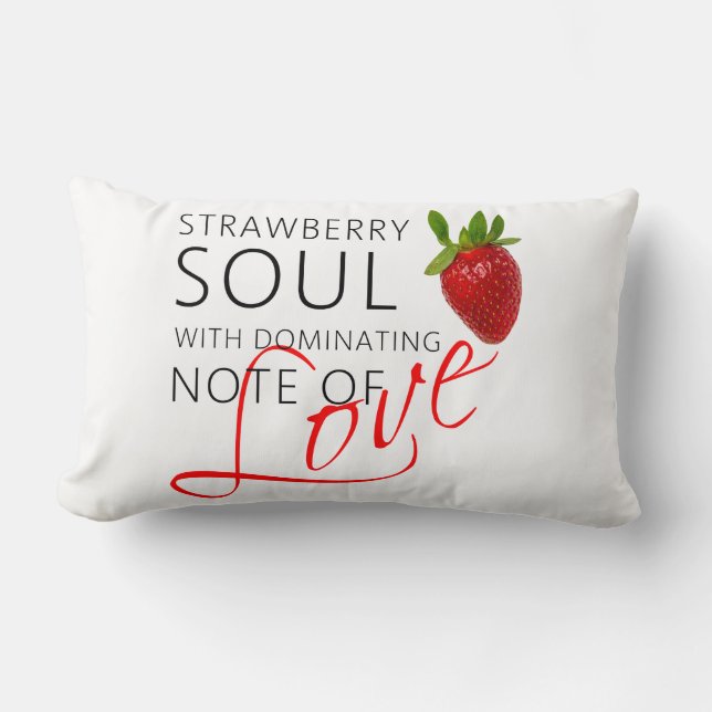 Coussin Rectangle Soul aux fraises (Recto)