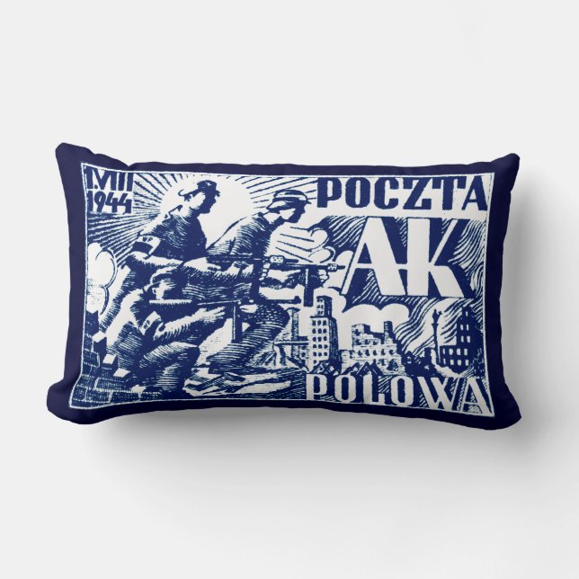 Coussin Rectangle Soulèvement de Varsovie 1944 (Recto)