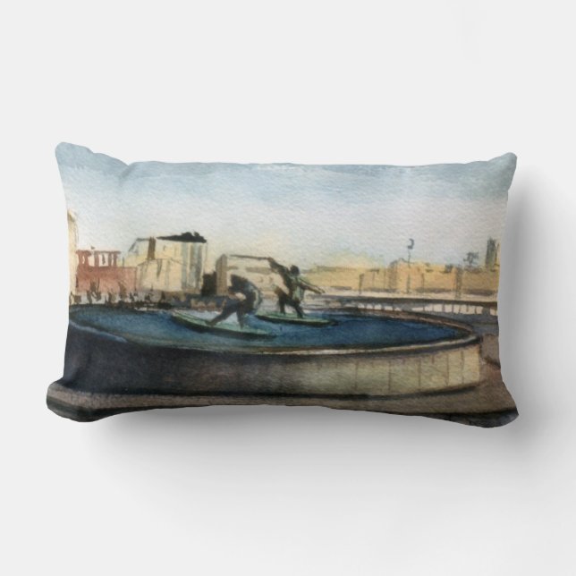 Coussin Rectangle Source de ce qui est surfistas (A La Corogne) (Recto)
