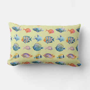 Coussin Rectangle Sous le Motif marin du poisson nautique