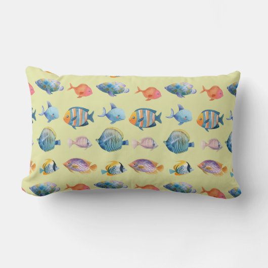 Coussin Rectangle Sous le Motif marin du poisson nautique (Recto)