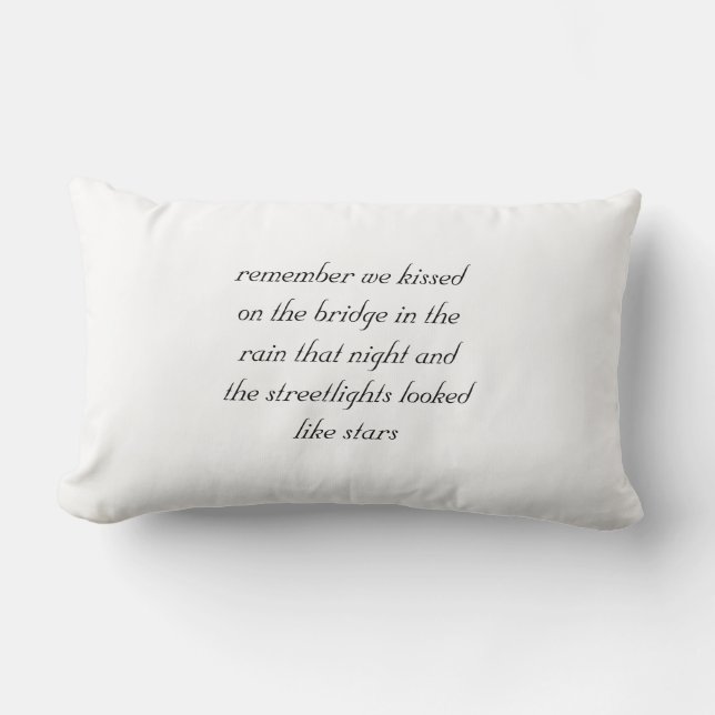 Coussin Rectangle souvenez-vous que nous avons embrassé (Recto)