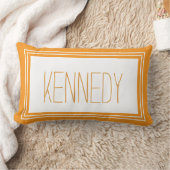 Coussin Rectangle Souvenir fait sur commande blanc orange de nom de (Couverture)
