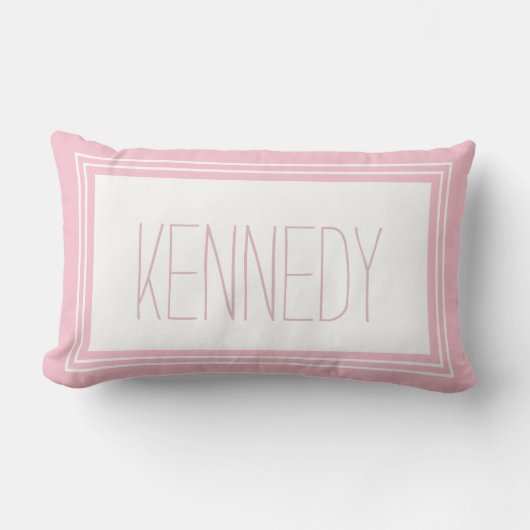 Coussin Rectangle Souvenir fait sur commande de nom de monogramme de (Recto)