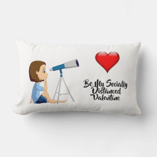 Coussin Rectangle Soyez ma Saint-Valentin socialement distancée