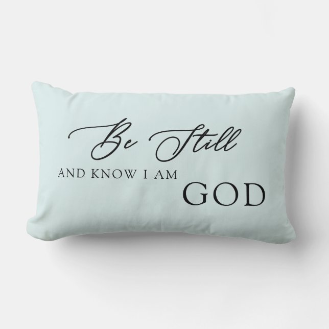 Coussin Rectangle Soyez toujours et sachez que je suis Dieu (Recto)
