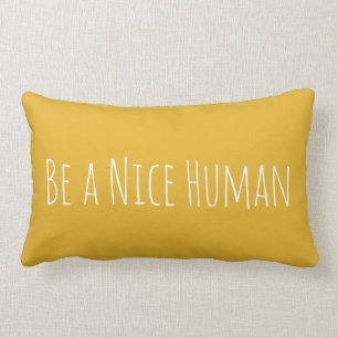 Coussin Rectangle Soyez un bon exemple humain d'inspiration en jaune