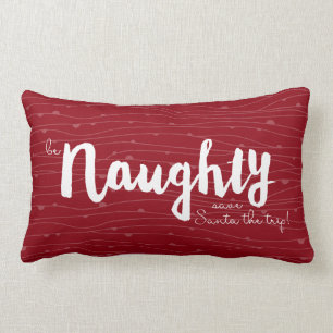 Coussin Rectangle soyez vilain • sauvez Père Noël le voyage ! en