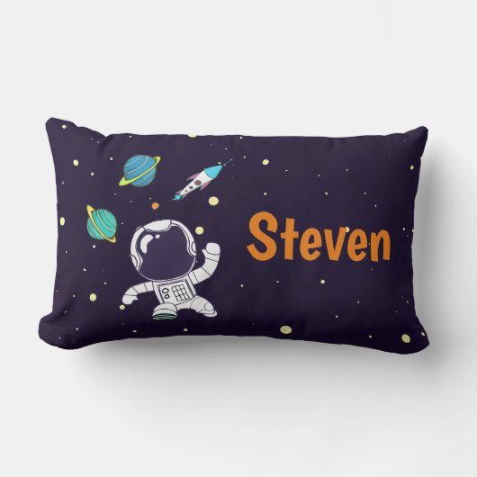 Coussin Rectangle Spaceman Explorant L'Espace (Recto)