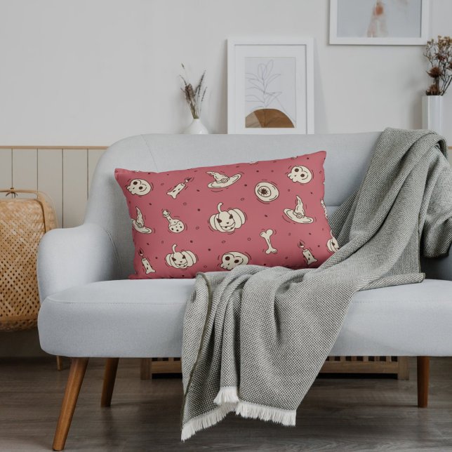 Coussin Rectangle Spiritueux & Skeletons Halloween Jeu d'oreiller (Créateur téléchargé)