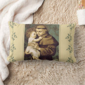 Coussin Rectangle St Anthony de Padoue avec le bébé Jésus (Couverture)