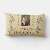 Coussin Rectangle St Anthony de Padoue avec le bébé Jésus (Verso)