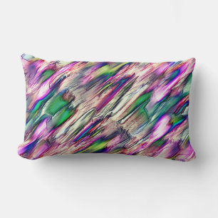 Coussin Rectangle Stalagmite ou rocher aux couleurs flashy