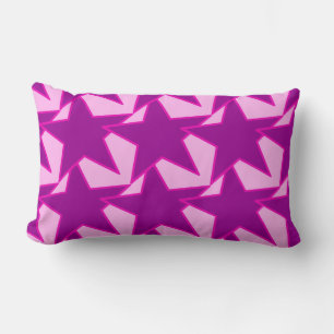 Coussin Rectangle Star moderne géométrique - améthyste violet et ros