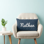 Coussin Rectangle Starry Night, Navy Moon et Stars (Chaise)