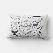 Coussin Rectangle Stat personnalisée de naissance de crèche de bébé (Verso)