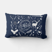 Coussin Rectangle Stat personnalisée de naissance de crèche de bébé (Verso)