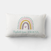 Coussin Rectangle Statistiques de naissance arc-en-ciel rose sarcell (Verso)