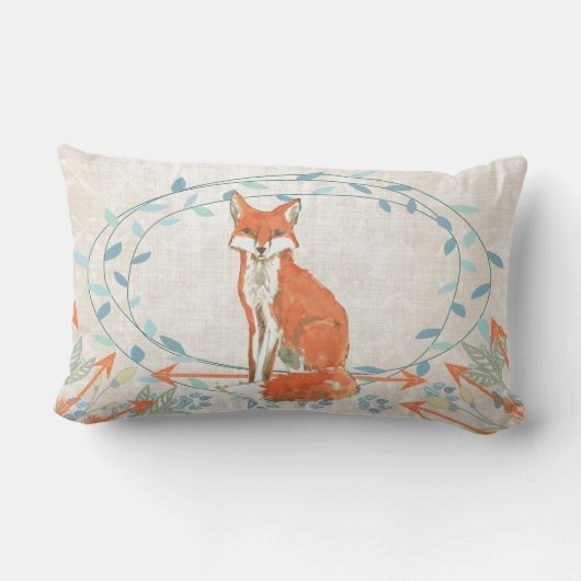 Coussin Rectangle Statistiques de naissance Baby Boy Forest Créature (Verso)