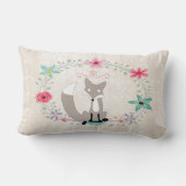Coussin Rectangle Statistiques de naissance Bébé Fille Forêt Créatur (Verso)