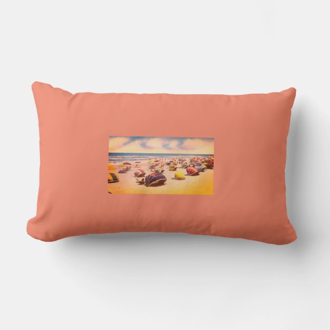 Coussin Rectangle Steward Beach, Galveston, Texas (Recto)