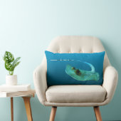 Coussin Rectangle Stingray en mouvement ! Arrière - plan bleu dégrad (Chaise)