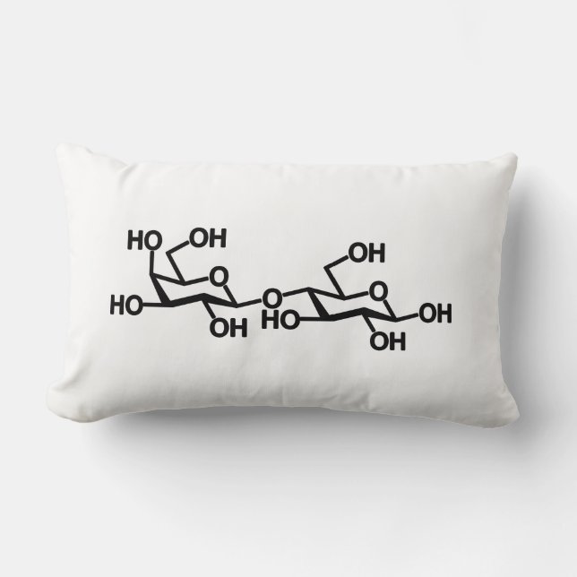 Coussin Rectangle Structure de lactose de lait (Recto)