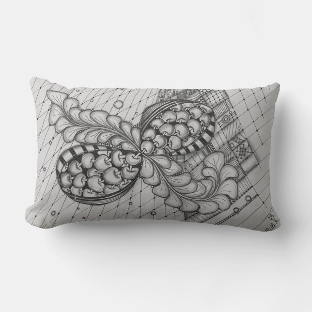 Coussin Rectangle Studio 40 : Infinité/Doigts poilus réversible (Recto)