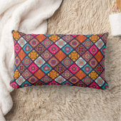 Coussin Rectangle style boho coloré (Couverture)