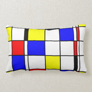 Coussin Rectangle Style d'art de Mondrian