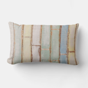 Coussin Rectangle Style en bois multicolore