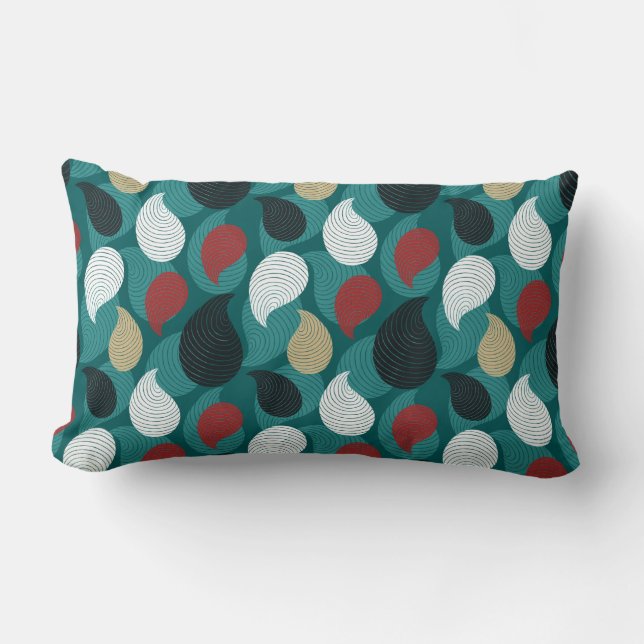 Coussin Rectangle Style rétro dans une spirale de couleurs attrayant (Recto)