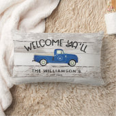 Coussin Rectangle Style Rustique de Ferme Nom de Famille de Camion V (Couverture)