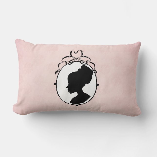 Coussin Rectangle Style victorien 60s Caméo (Recto)