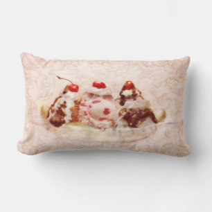 Coussin Rectangle Sucré - Crème glacée - Banana split