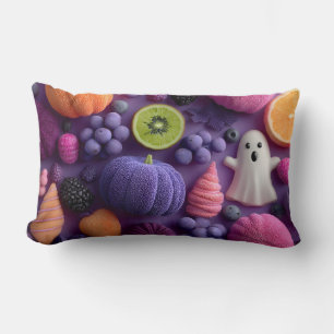 Coussin Rectangle Sucre d'Halloween et plat de fruits