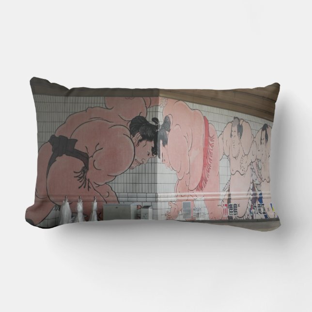 Coussin Rectangle Sumo Mural Art (Recto)