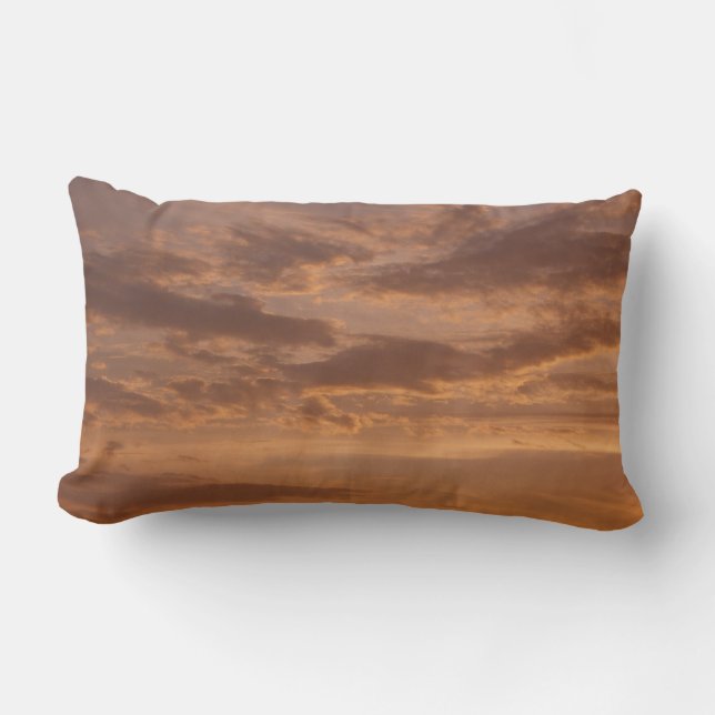 Coussin Rectangle Sunset Clouds II Pastel Nature Abstraite (Recto)