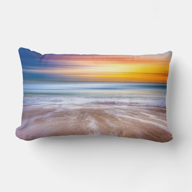 Coussin Rectangle Sunset plage (Recto)