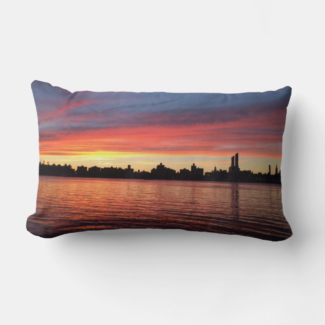 Coussin Rectangle Sunset Skyline NYC (Recto)
