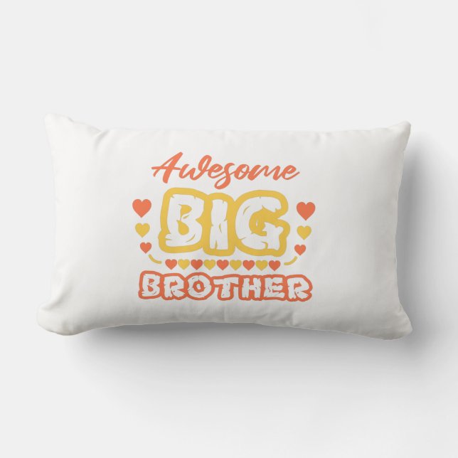 Coussin Rectangle Super Big Brother. Texte coloré (Recto)