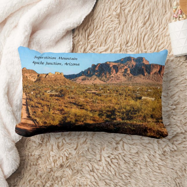 Coussin Rectangle Supersona Mountain Arizona Desert Dirt Road (Couverture)
