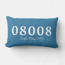 Surf City NJ 08008 Coussin, New Home Cadeau, Code 
